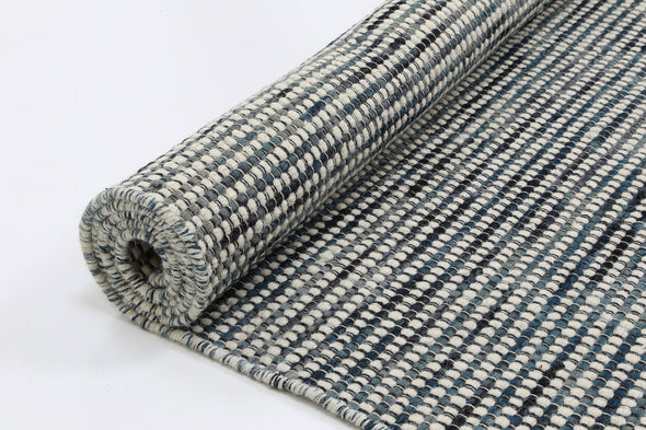 Scandi Teal Reversible Wool Rug