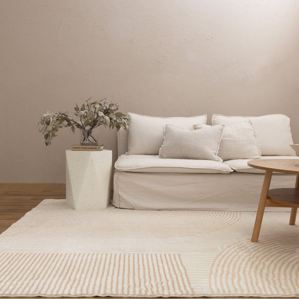 Cloud Modern Neutral Arches in Beige Rug