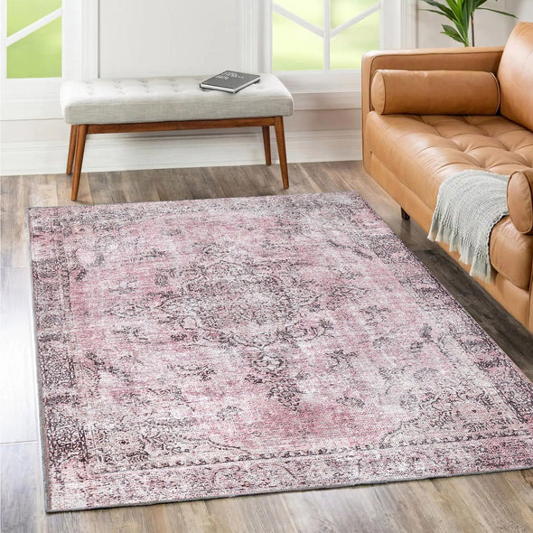 Germain Rose Washable Rug - VITAL 1067-00