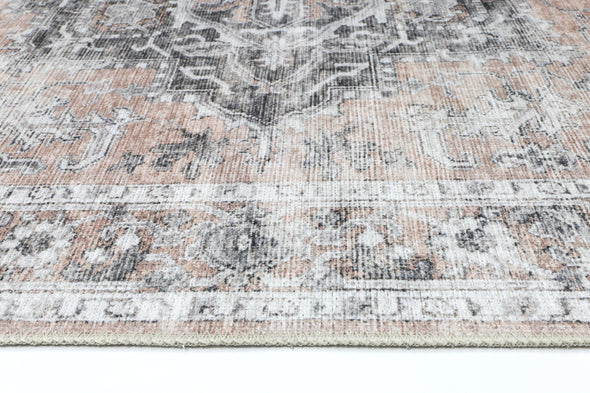 Distressed Vintage Cezanne Blush Washable Rug - VITAL 3082-11