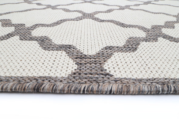 Sisalo Cream and Grey Geometric Rug