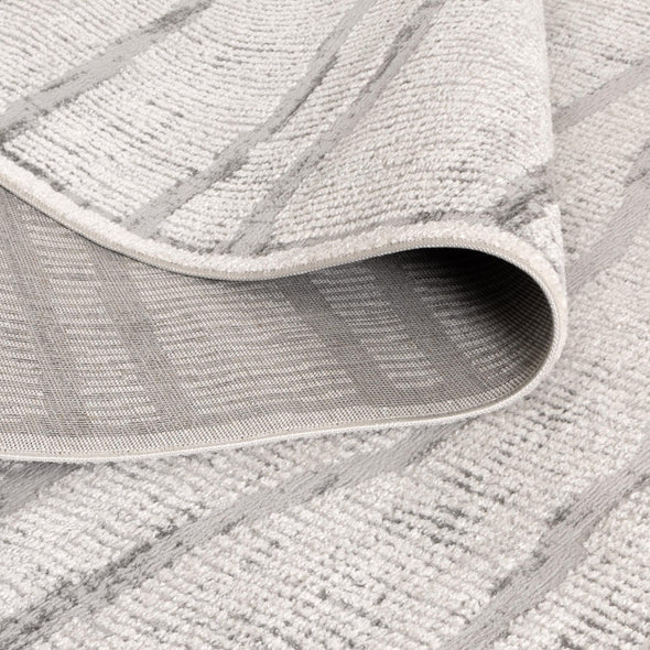 Sierra Abstract Silver Lines Rug
