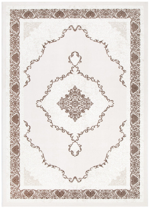 Amalfi Oriental Medallion Brown Rug