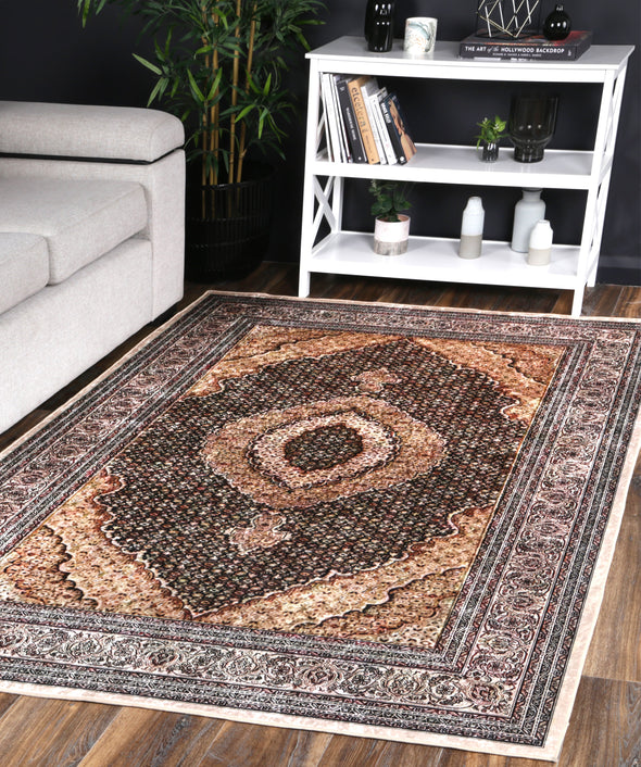 Angelic Medallion Gold Non-Slip Rug