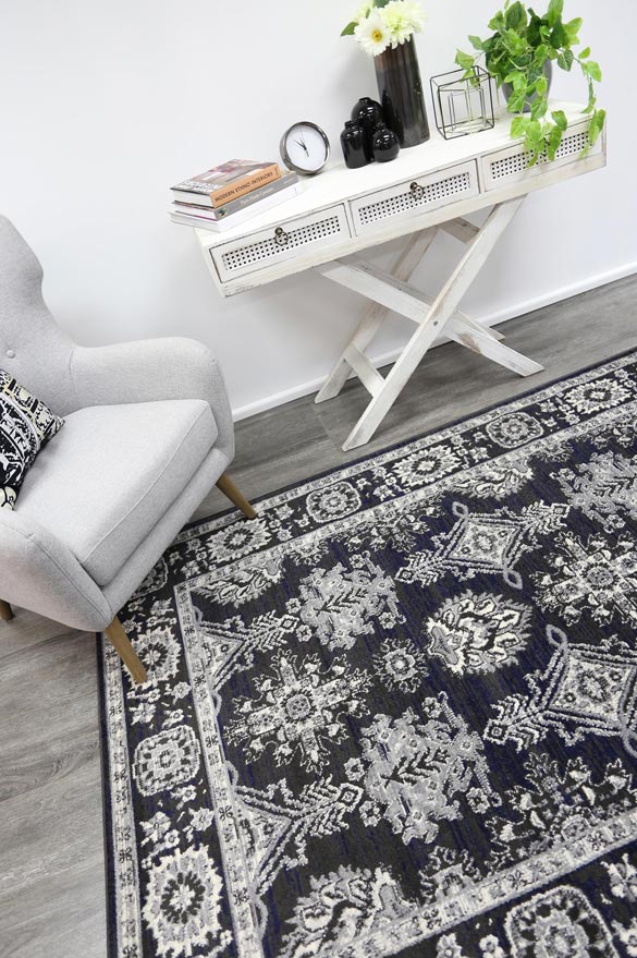 Arya Ziegler Navy Grey Rug