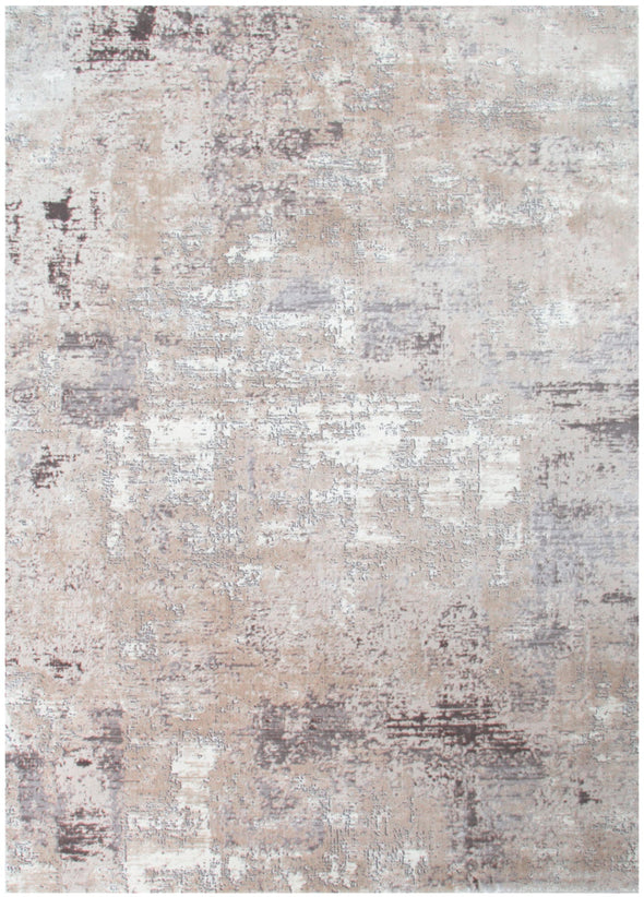 Atina Distressed Abstract Beige Grey Rug