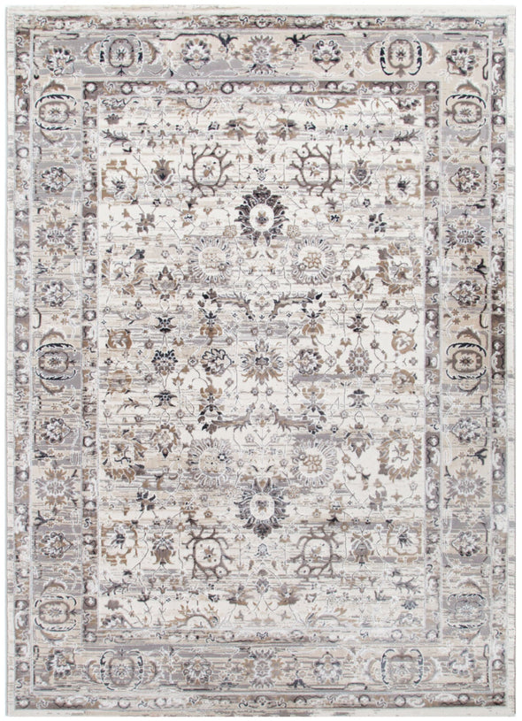Atina Distressed Transitional Beige Grey Rug