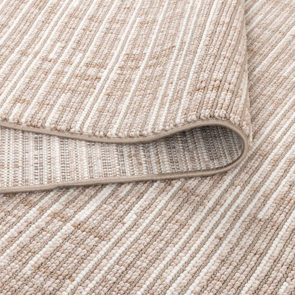Berno Beige Ivory Loop Lines Rug
