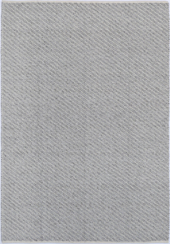 Basalt Grey Wool Blend Textured Grey Rug