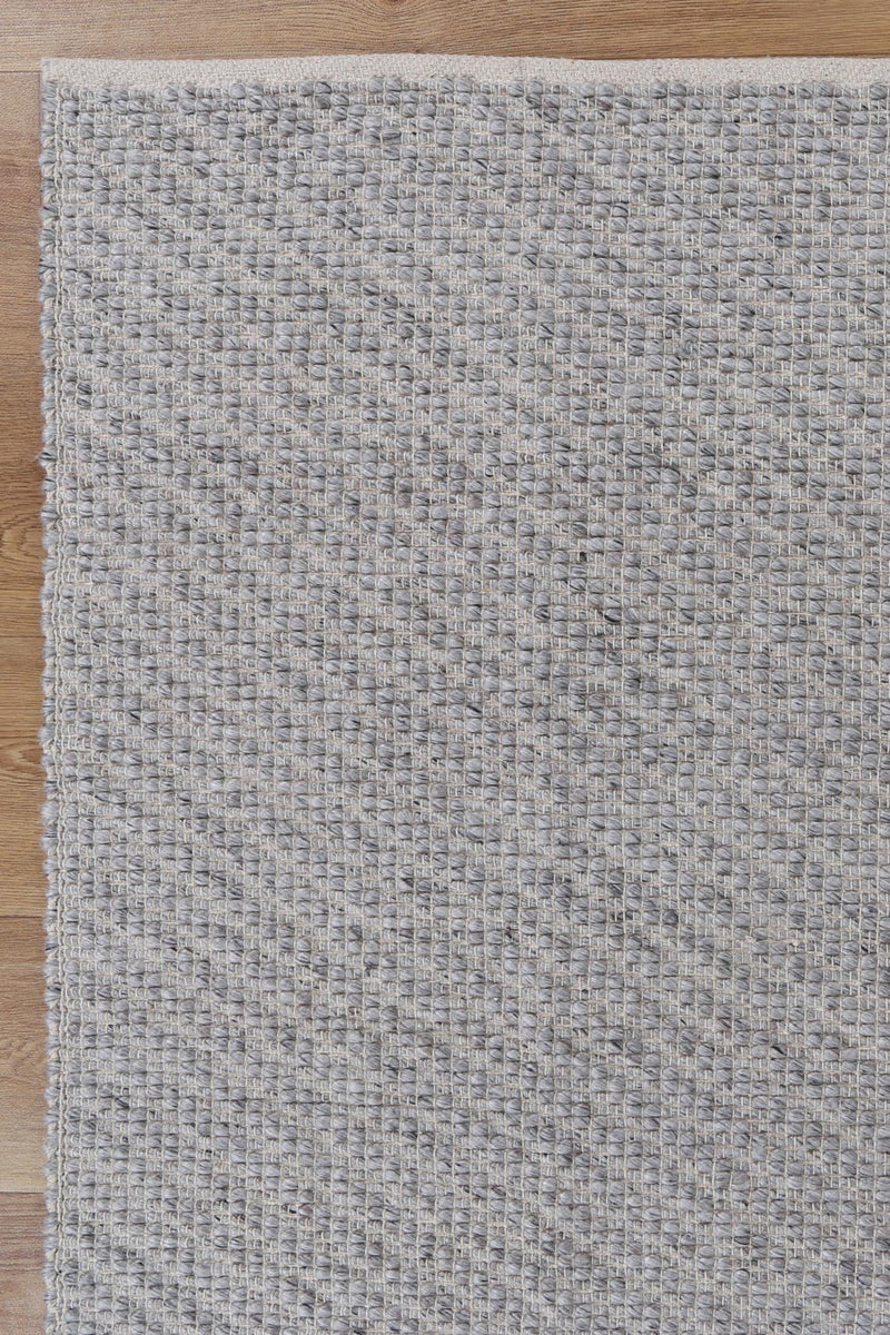 Basalt Grey Wool Blend Textured Grey Rug – RugsDirect