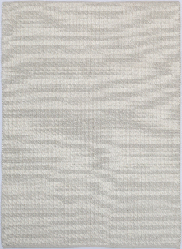 Basalt Ivory Wool Blend Textured Ivory Rug