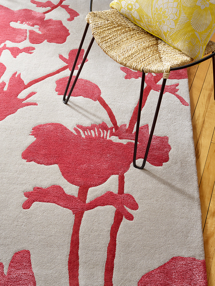 Florence Broadhurst Floral 300 Poppy 039600 Rug – RugsDirect