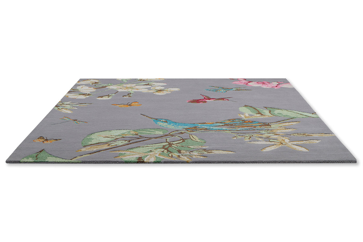 Wedgwood Hummingbird Grey Rug - 037804 – RugsDirect