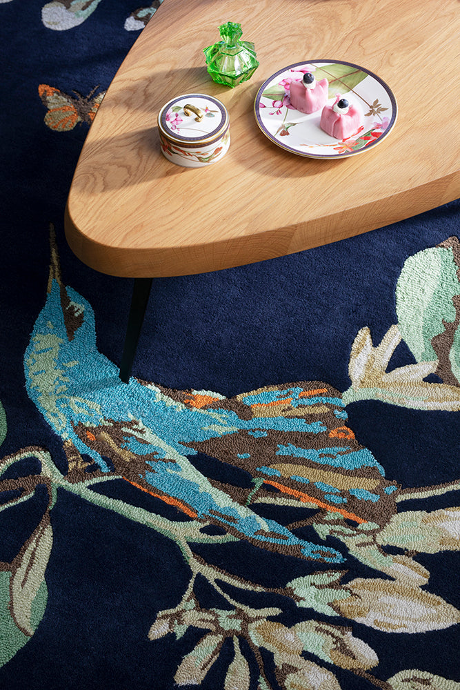 Wedgwood Hummingbird Navy Rug - 378180 – RugsDirect