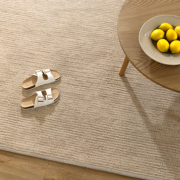 Eco Breeze Wool In Beige Rug