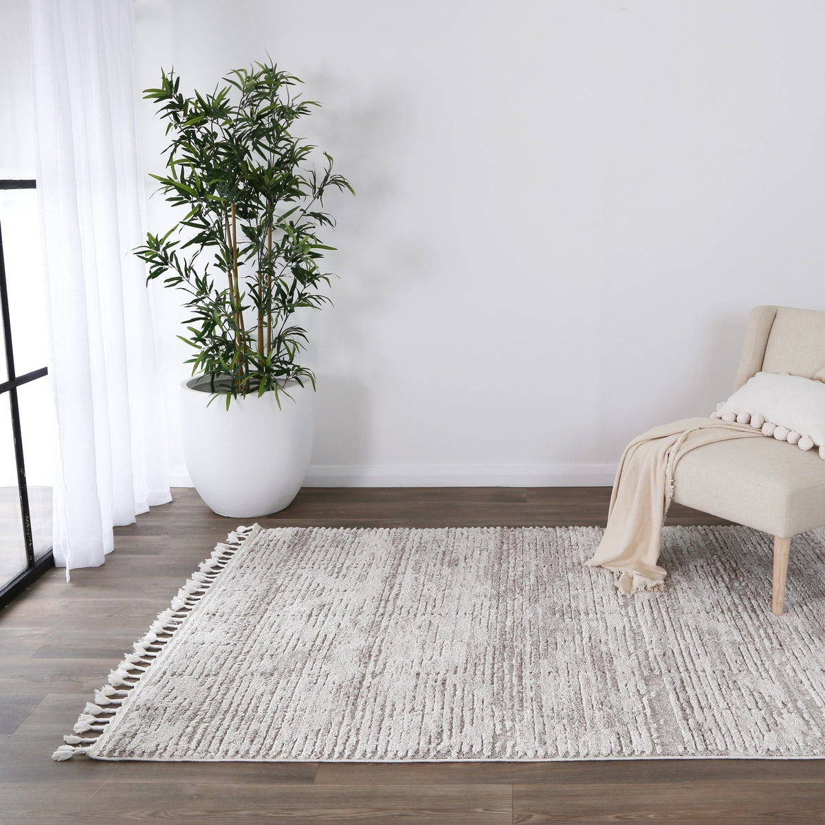 Bilbao Rasha Geometric in Beige Rug – RugsDirect