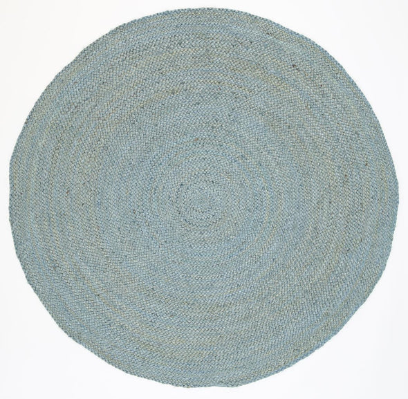 Organica Tundra Blue Jute Round Rug