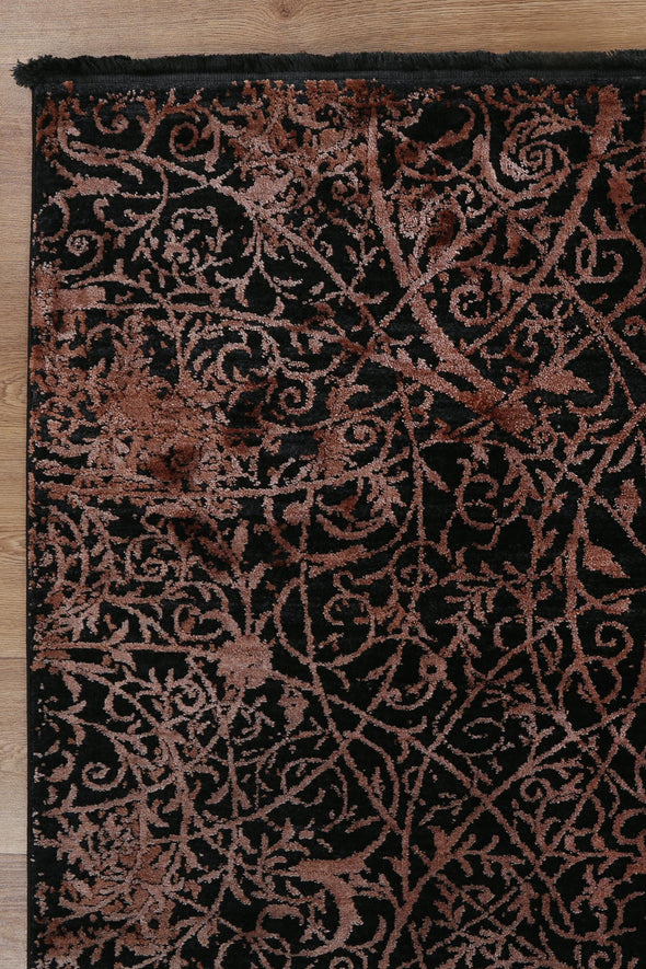 Brooklyn Intricate Floral Rust Rug