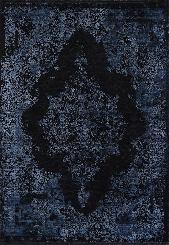 Brooklyn Distressed Medallion Blue Rug