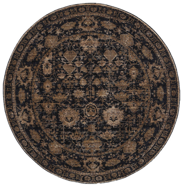 Brooklyn Vintage Oriental Gold Round Rug