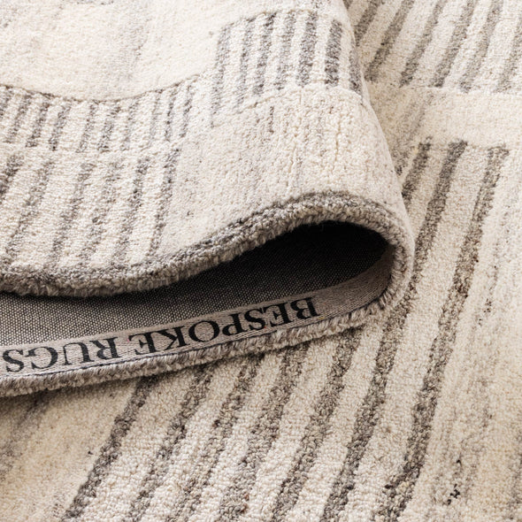 Cassian Prism Grey Cream Wool Rug