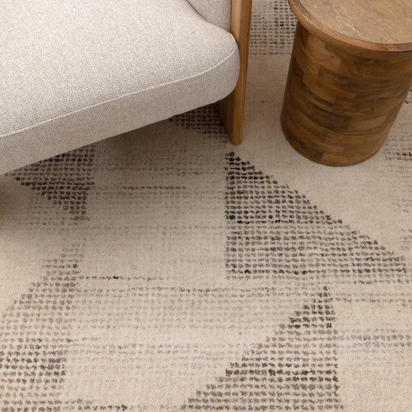 Cassian Flecks Beige Wool Rug