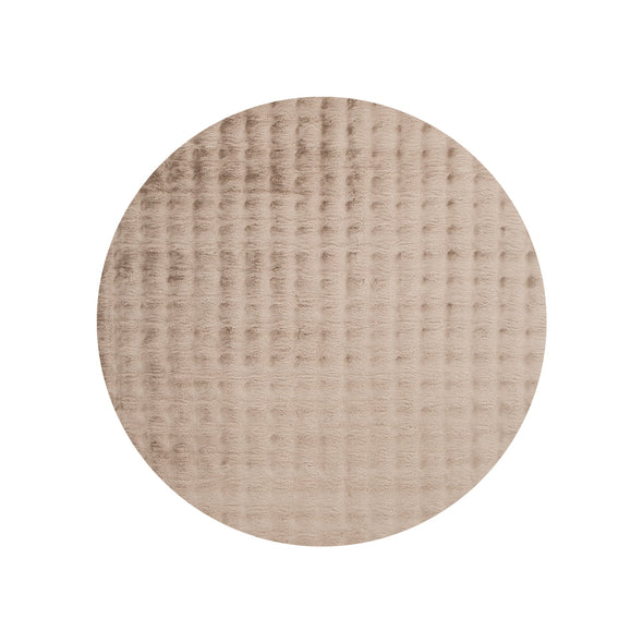 Purity Washable in Dark Beige Round Rug