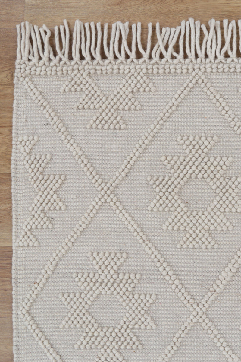 Diego Tribal Beige Wool Rug – RugsDirect