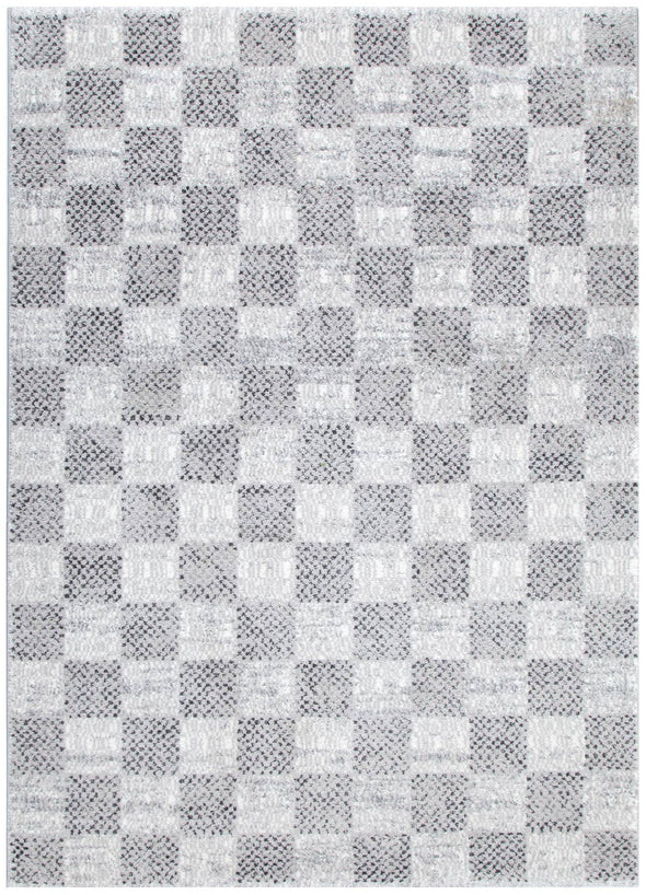 Dorado Grey Checkered Rug