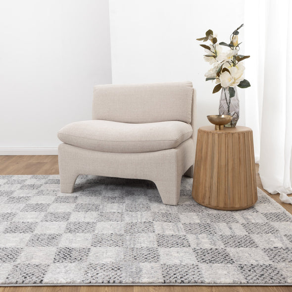 Dorado Grey Checkered Rug