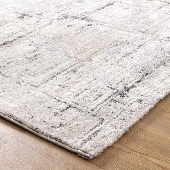 Dorado Grey Distressed Lines Rug