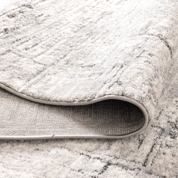 Dorado Grey Distressed Lines Rug