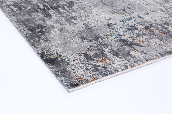 Almeras Distressed Watercolour Grey Multi Rug