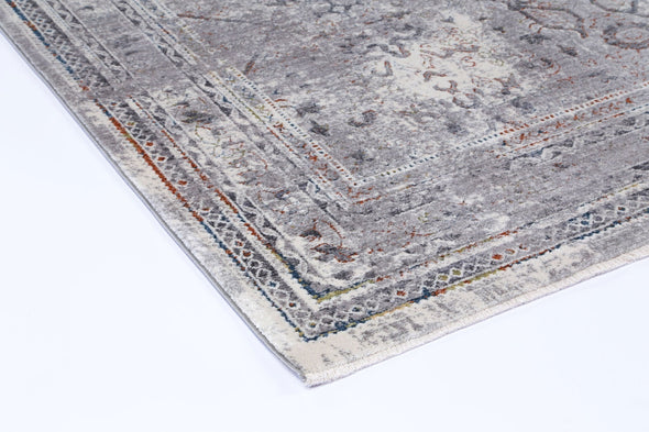 Almeras Border Diamond Grey Multi Rug