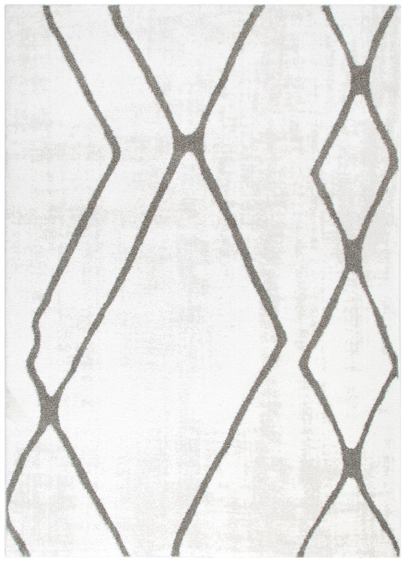 Grace Diamond Comfort in White Rug