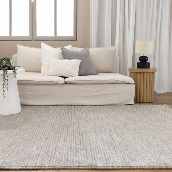 Eco Breeze Wool In Grey Rug