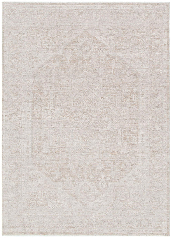 Heritage Distressed Medallion Beige Rug - H102