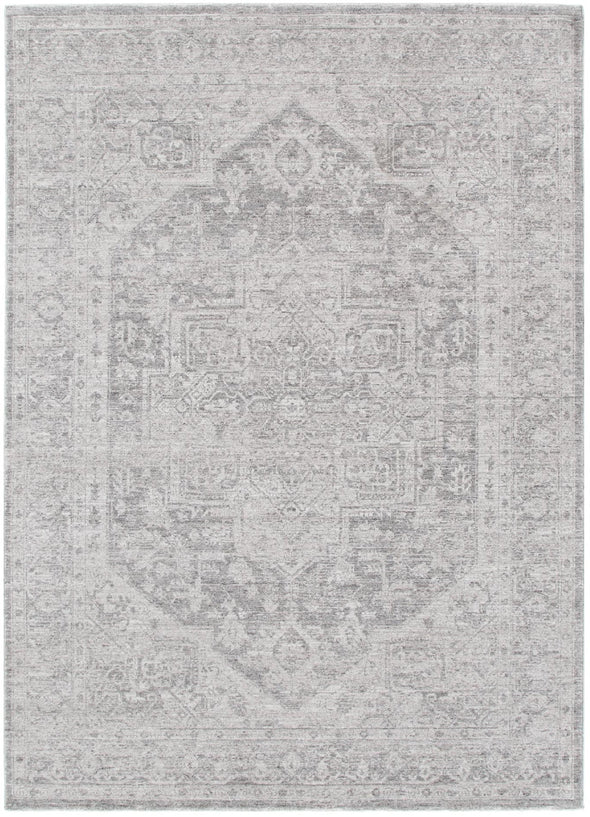 Heritage Distressed Medallion Grey Rug - H103