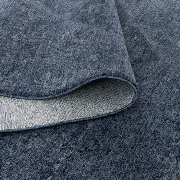 Heritage Distressed Medallion Blue Rug - H104