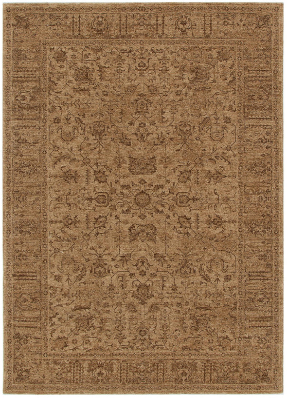Heritage Distressed Border Mustard Rug - H105