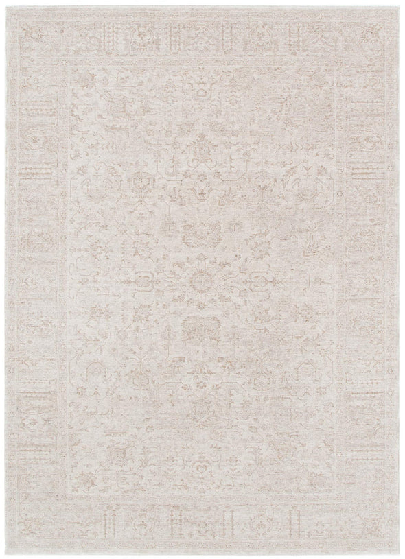 Heritage Distressed Border Beige Rug - H106