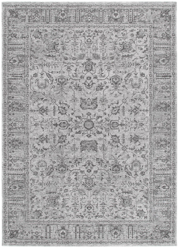 Heritage Distressed Border Grey Rug - H108