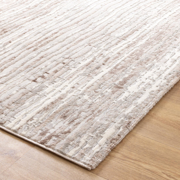 Jade Distressed Lines Grey Beige Rug