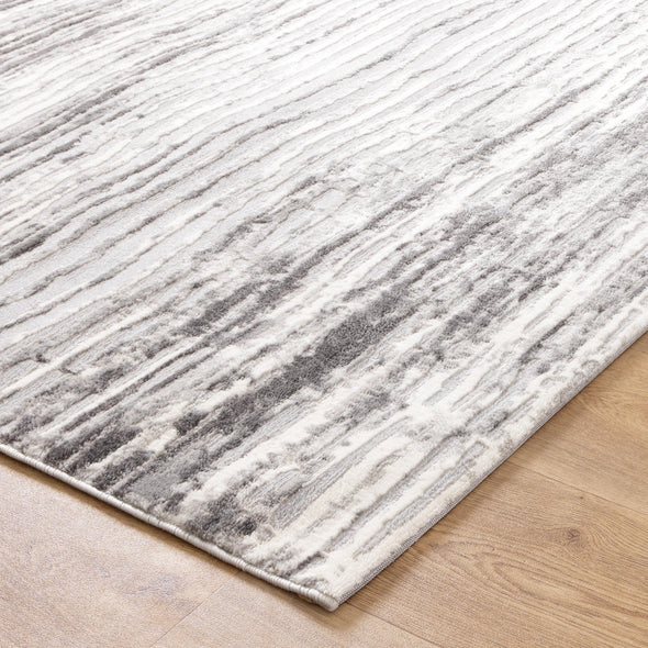 Jade Distressed Lines Grey Rug