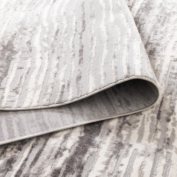 Jade Distressed Lines Grey Rug