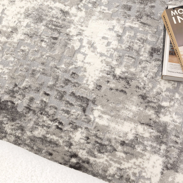 Jade Abstract Grey Rug