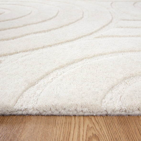 Les Nomades Ellipse in Cream Wool Rug