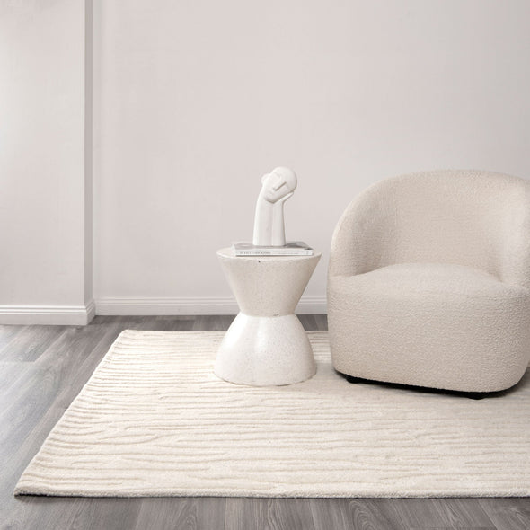 Les Nomades Sandstorm in Cream Wool Rug