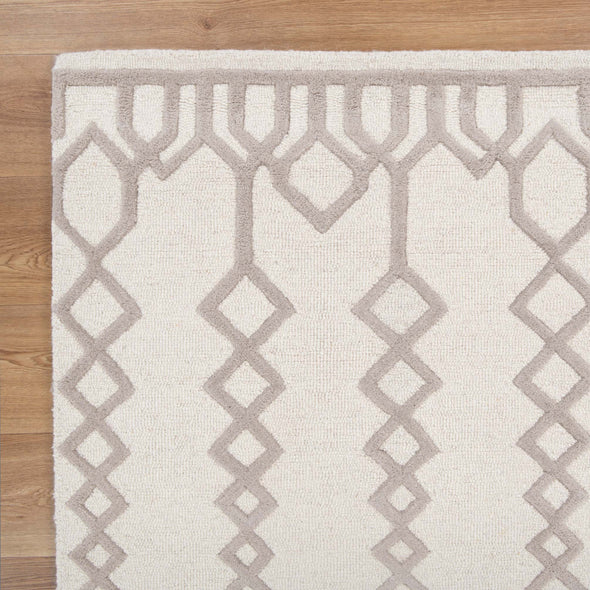 Les Nomades Senso in Beige Wool Rug