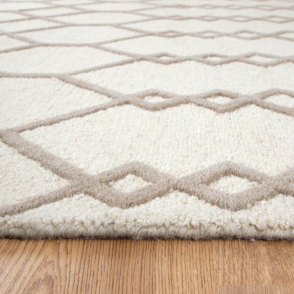 Les Nomades Senso in Beige Wool Rug